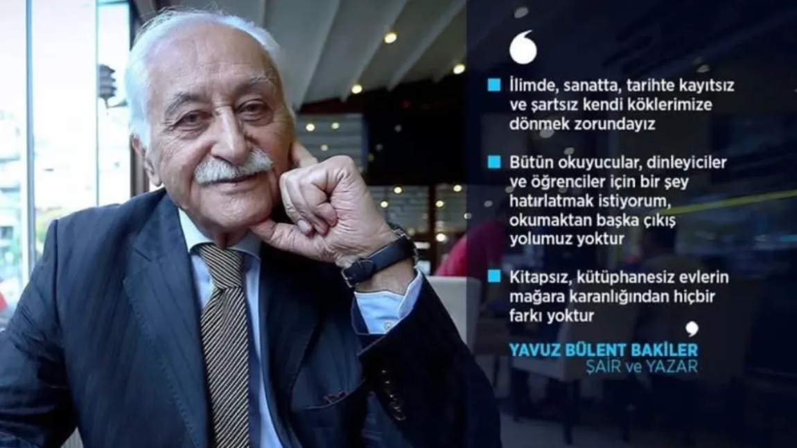 Türk Edebiyatının Müstesna Kalemlerinden Yavuz Bülent BAKİLER’in Vefatını Derin bir üzüntüyle öğrenmiş bulunmaktayız. 